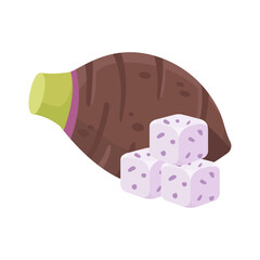 Taro vector for making desserts and snacks