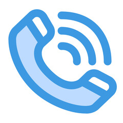 Simple telephone icon representing communication technology for web designs and applications.