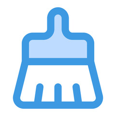A cleaning tool icon that symbolizes cleanliness and organization, suitable for web design and app development.
