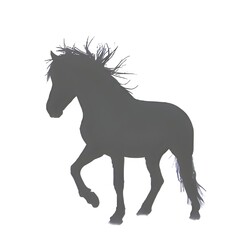 Obraz premium a silhouette of a mustang horse