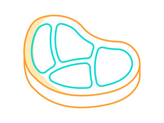 Meat icon. Barbecue icon and symbol. Barbecue elements. Barbecue equipment. Simple flat vector icon.