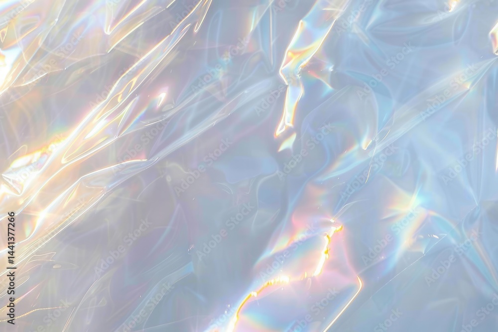 Poster soft iridescent abstract surface with light reflections creating pastel rainbow hues and gentle tran