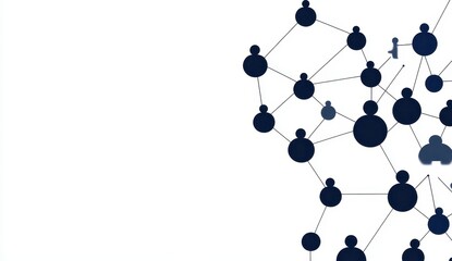 Abstract network of interconnected people