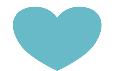 Simple heart icon on white background, minimalistic symbol for love.