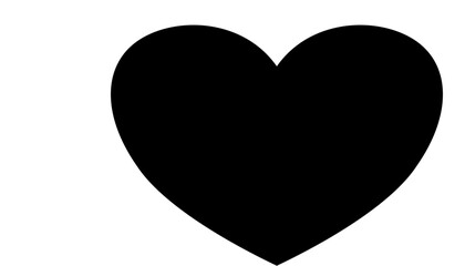 Simple heart icon on white background, minimalistic symbol for love.