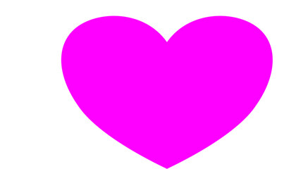 Simple heart icon on white background, minimalistic symbol for love.