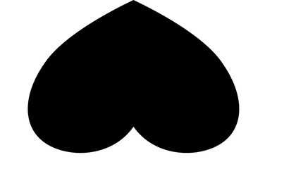 Simple heart icon on white background, minimalistic symbol for love.