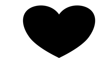 Simple heart icon on white background, minimalistic symbol for love.
