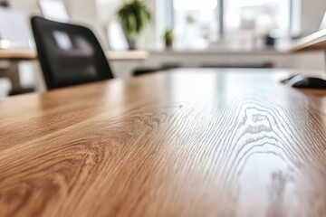 Light wood office desk