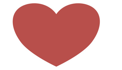 Simple heart icon on white background, minimalistic symbol for love.