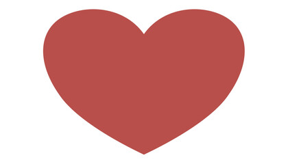 Simple heart icon on white background, minimalistic symbol for love.