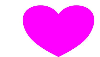 Simple heart icon on white background, minimalistic symbol for love.