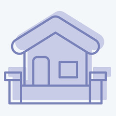 Icon Perimeter Protection. related to Home Security symbol. two tone style