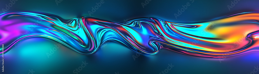 Poster vibrant abstract geometric textures digital art colorful background. fluid motion abstract art digit