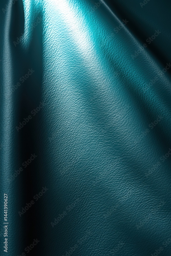 Aufkleber captivating close up of luxurious teal leather with subtle texture and dramatic lighting creating a 