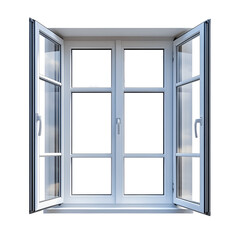 Obraz premium Broken Window Pane Light Blue Frame