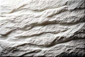 A Textured White Stone Wall Revealing Cracks and Crevices in a Beautiful Pattern