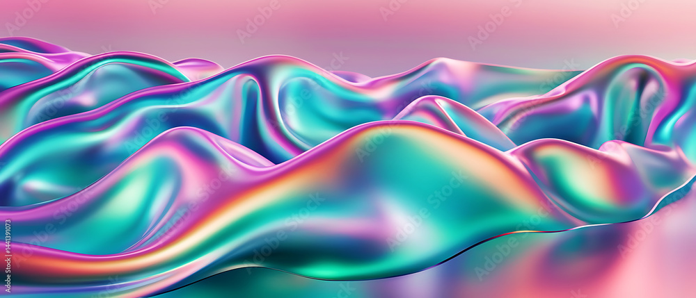 Poster vibrant abstract geometric textures digital art colorful background. fluid motion abstract art digit