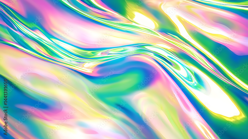 Poster vibrant abstract geometric textures digital art colorful background. fluid motion abstract art digit