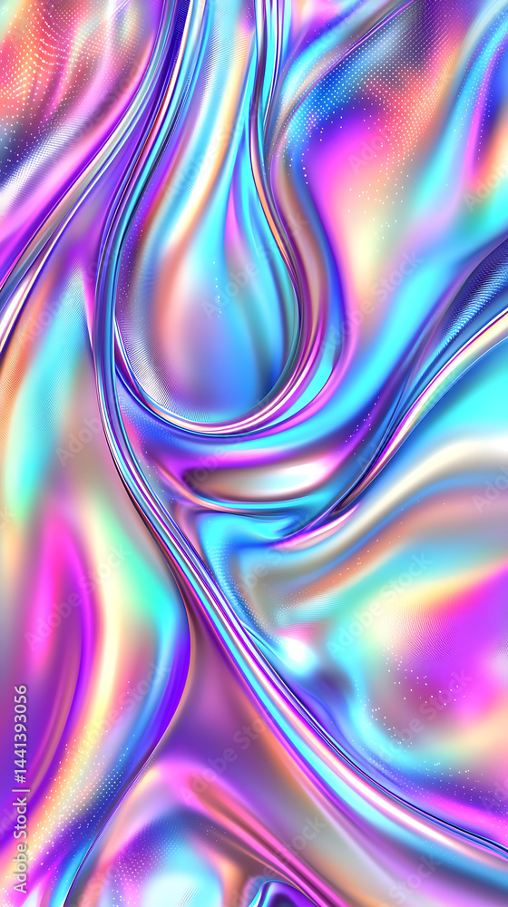 Poster vibrant abstract geometric textures digital art colorful background. fluid motion abstract art digit