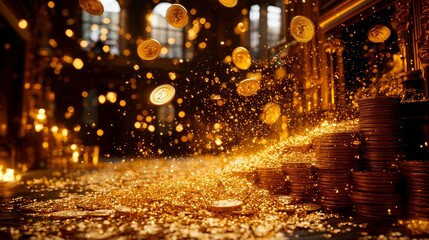 Golden Success: A Shower of Wealth and Fortune