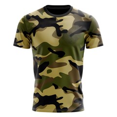 Naklejka premium A sports T-shirt with a camouflage print design. 
