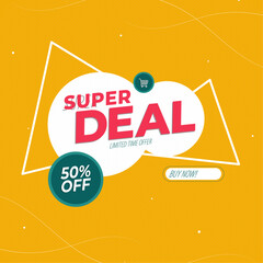 Abstract super sale promotion banner colorfull