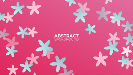 Light blue flower illustration abstract background