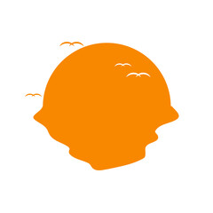 Sunset Shadow With Bird