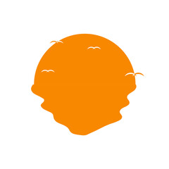 Sunset Shadow With Bird