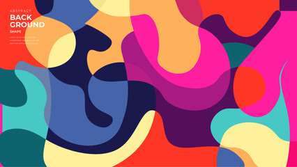 Vector flat abstract geometric colorful background