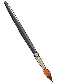 Brush in a continuous line pattern on a white background.