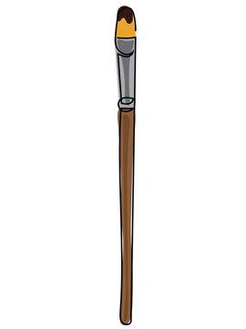 Brush in a continuous line pattern on a white background.