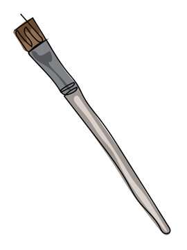 Brush in a continuous line pattern on a white background.