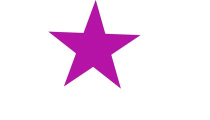 Obraz premium Purple star icon on white background.
