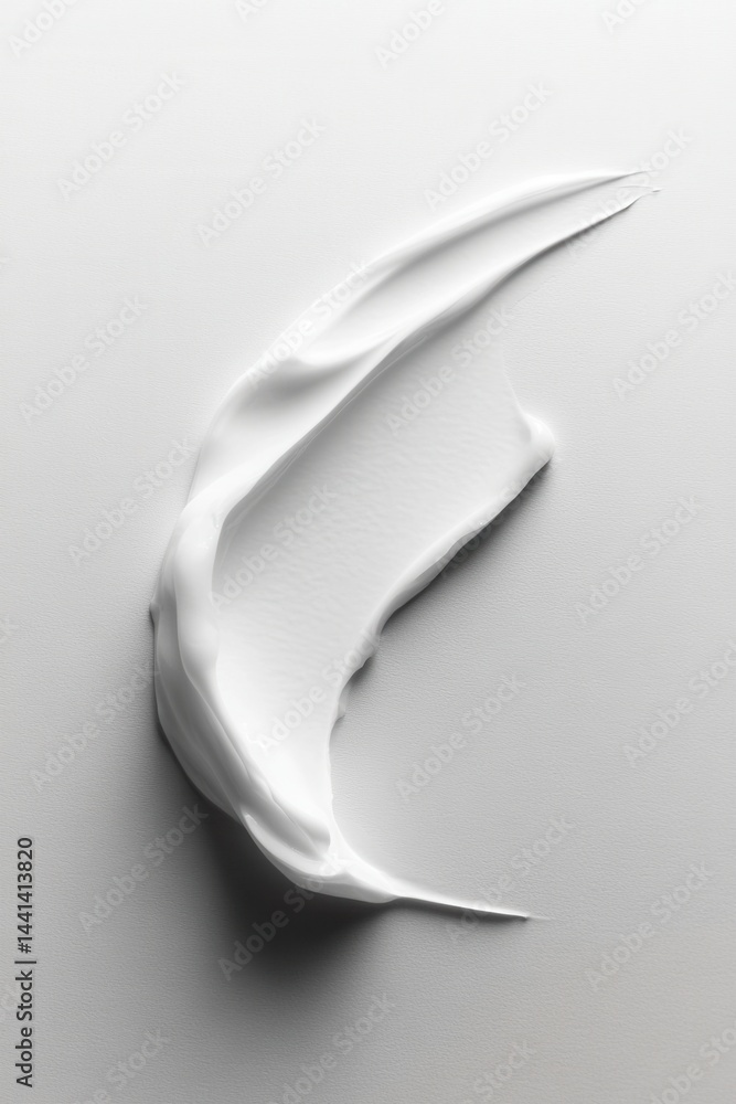 Poster elegant swirl of white cream on textured background capturing purity smoothness and a minimalist aes