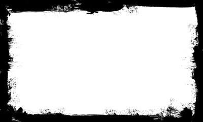 black ink brush painting blank space frame border pictures artistic