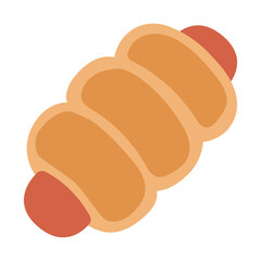 illustration of sweet franks roll