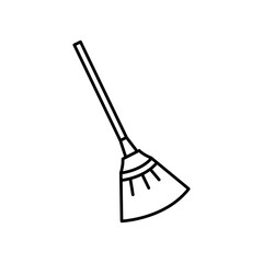 broom icon line art vector, simple illustration for web and app..eps