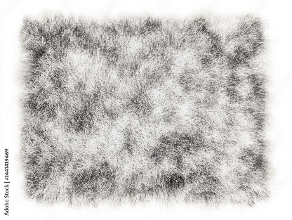 Poster luxurious fluffy gray and white fur texture background captures the softness warmth and cozy feeling