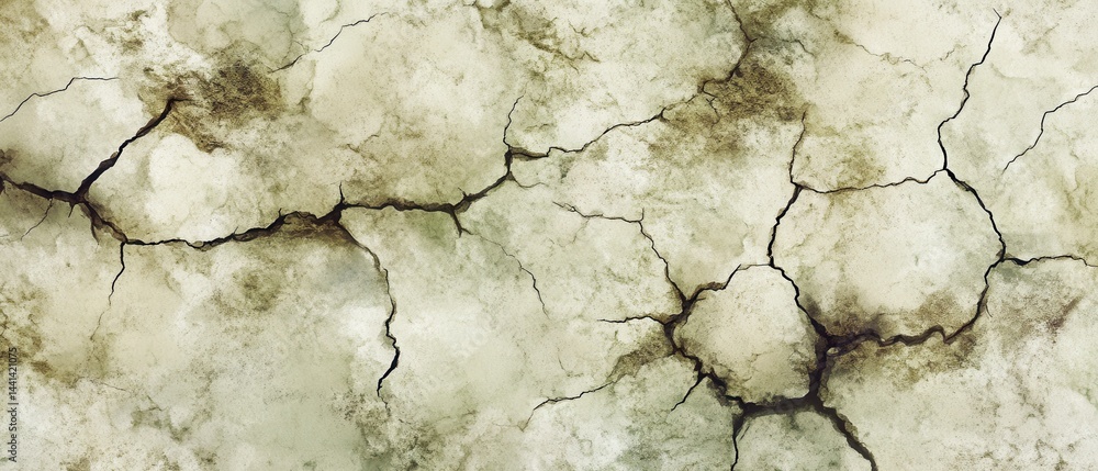 Poster distressed wall texture with cracks and aged appearance creating a vintage and weathered effect perf