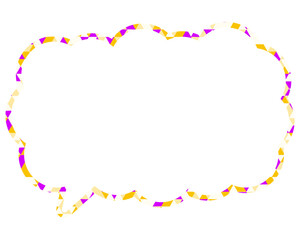 Fototapeta premium ステンドグラス風吹き出し 三角形模様 細長い雲形