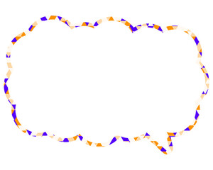 Fototapeta premium ステンドグラス風吹き出し 三角形模様 細長い雲形