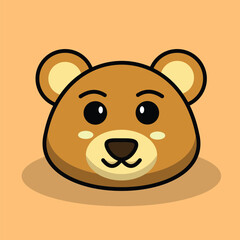Cute Bear Cartoon Illustration Design