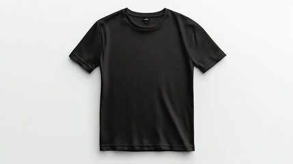 Black T-shirt mockup on white background.
