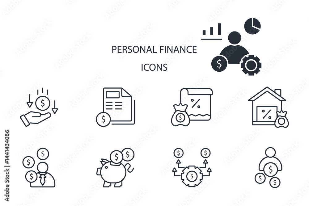 Poster healthcare icon set.vector.editable stroke.linear style sign for use web design,logo.symbol illustra