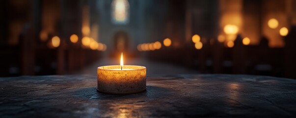 Candlelight illuminating a serene indoor space.