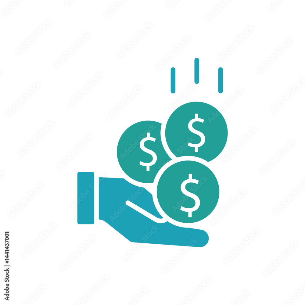 Poster savings icon. vector.editable stroke.linear style sign for use web design,logo.symbol illustration.