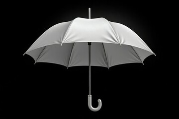 A  shot of a blank white umbrella.