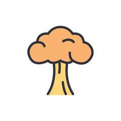 Explosion colored icons, minimalist vector illustration ,simple transparent graphic element .Isolated on white background